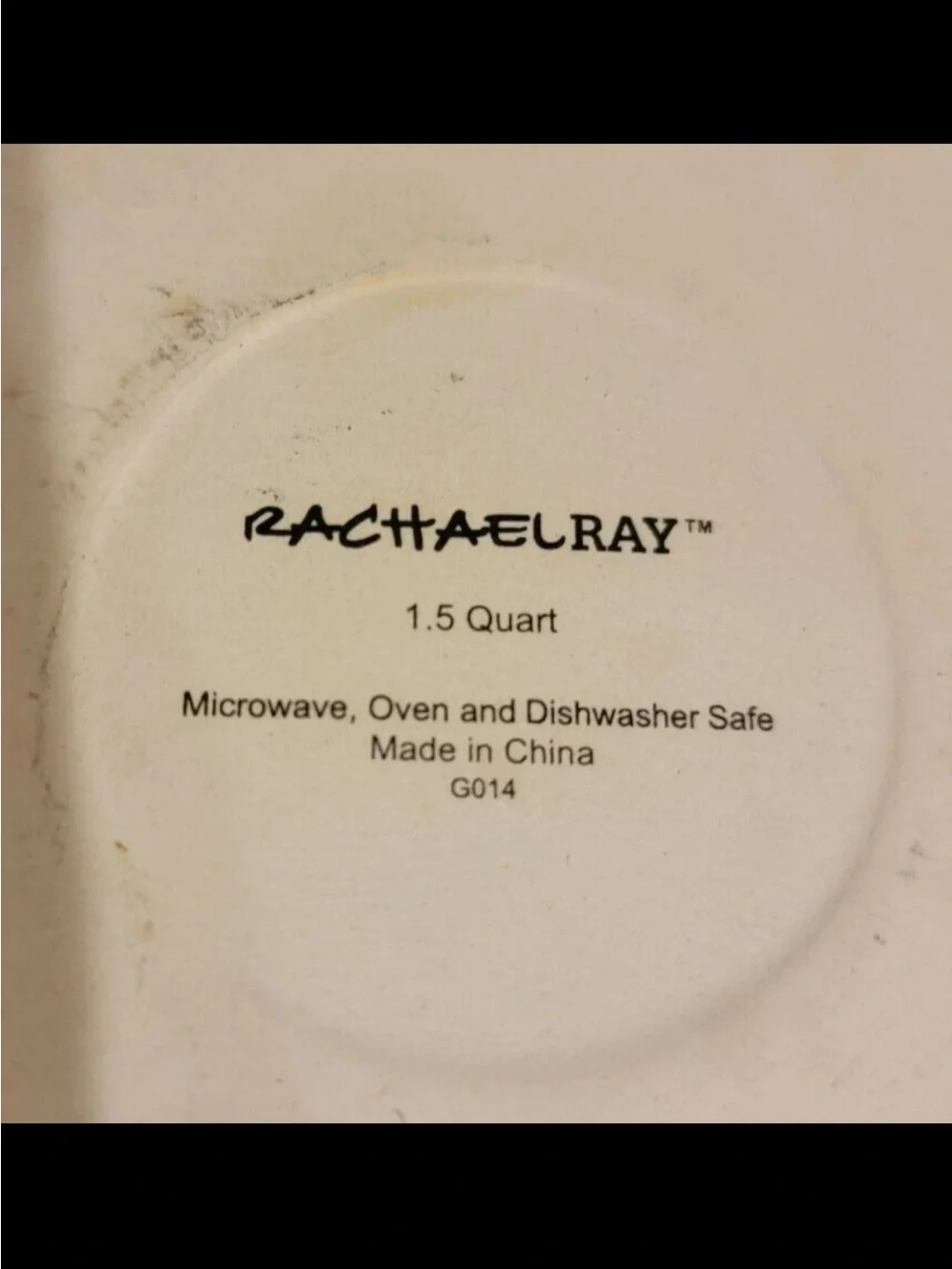 Rachael Ray Red Ceramic Serving Bowl with Integrated Handles 1.5 Quart
